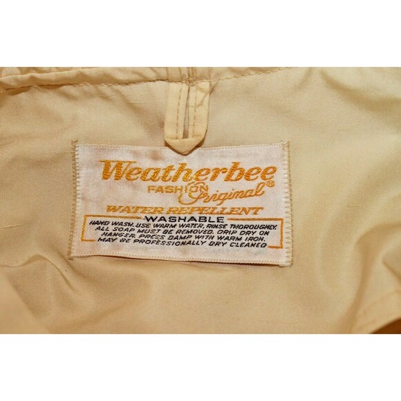 Weatherbee Rain Coat Vintage Full Length Hoodie Coat Water Repellent Womens Sz L - Picture 3 of 4